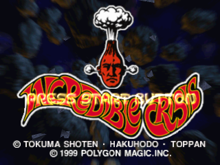 Incredible Crisis title screen for Playstation